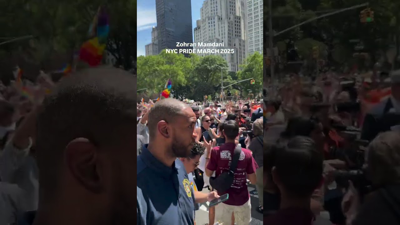 Staying hydrated + an ally? Zohran Mamdani at the NYC PRIDE MARCH 2025 🏳️‍🌈🏳️‍⚧️ 