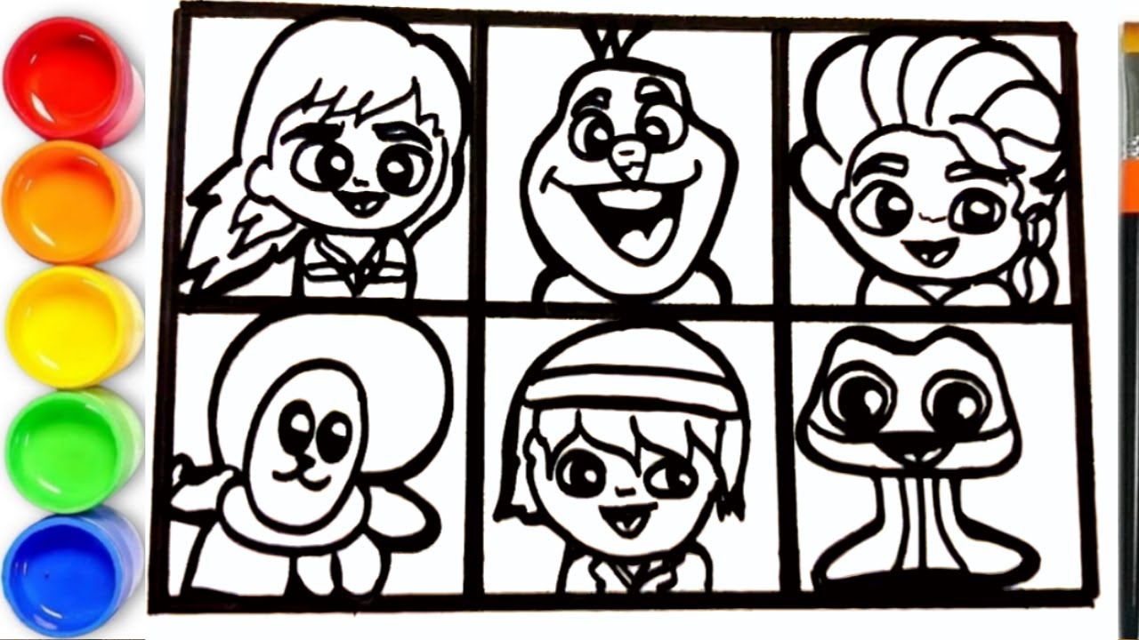 How to draw Frozen Characters | Disney Frozen | Elsa, Anna, Sven, Kristoff, Olaf, Hans | Frozen