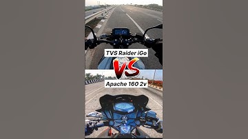 TVS Raider iGo vs Apache RTR 160 2v Gear challenge #shorts #tvsraider