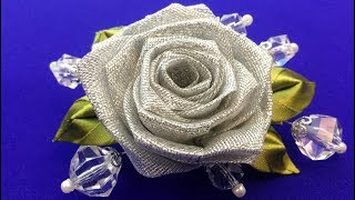 Hello friends! Today we make rose from whole ribbon. We use lurex a...
