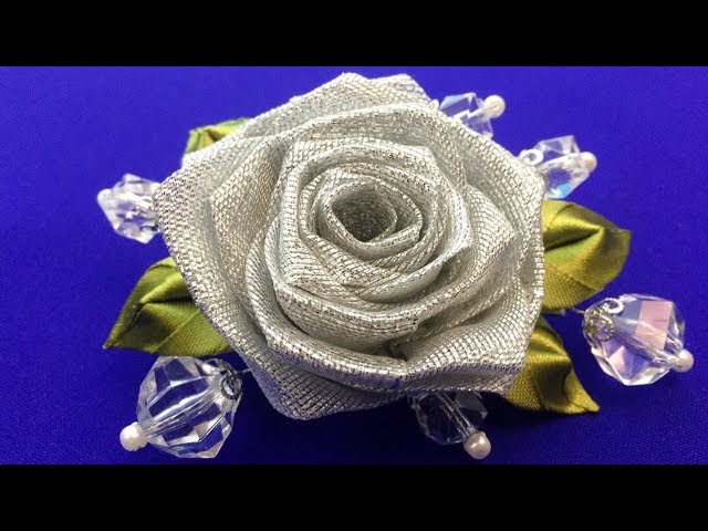 Ribbon rose(of whole ribbon)/Rosa de cintas(cinta entera)/Роза из цельной ленты