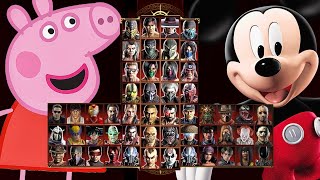Mortal Kombat 9 - PEPPA PIG 🐖 & MICKEY MOUSE 🐭 - Expert Tag Ladder - Gameplay @(1080p) - 60ᶠᵖˢ ✔