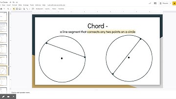 Parts of a Circle - Google Slides