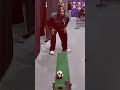 Who had their putting boots on?