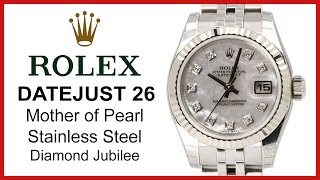 rolex lady datejust 26mm mother of pearl