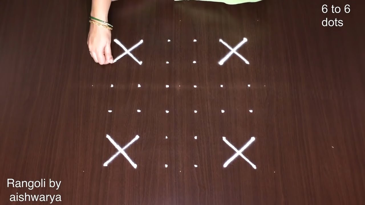 Drawing Step Step 6 Into 6 Kolam