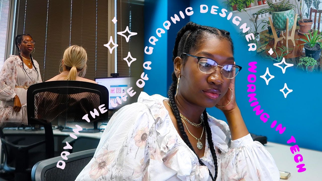 DAY IN THE LIFE OF A GRAPHIC DESIGNER VLOG| Black Women in Tech | Working for a Tech Start-Up