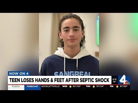 Teen loses hands & feet after septic shock