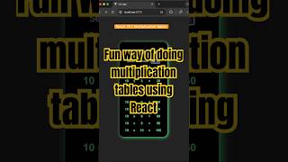 React JS | Multiplication tables | #useState #reactjs #learnreact #coding #shorts #reacthooks