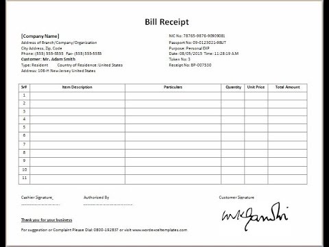 How to make Receipt Bill In adobe Pagemaker.  YouTube