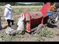 Огуречный комбайн MOROZ длиною 1500 мм с трактором ISEKI 273. Cucumber harvester.