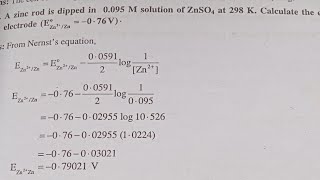 Class 12th chemistry chapter  electrochemistry numerical problem solving, # trick to find log value