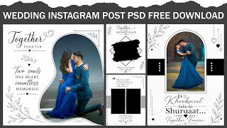 NEW Wedding Instagram Post PSD 2026 🔥 Free Download | Editable Photoshop Design NEW Wedding Instagram Post PSD 2026 🔥 Free Download | Editable Photoshop Design