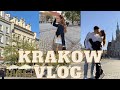 come to krakow, poland with us for a weekend!! living out of backpack, trying vodka, & air bnb tour!