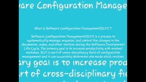 what is SCM (Software Configuration Management)