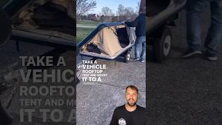 VERY Interesting Roof Top Car Camping Tent Mounted to Trailer