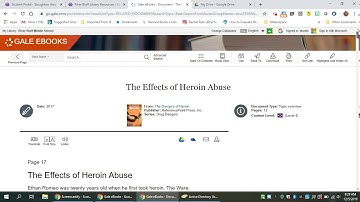 Using Gale eBooks for Research