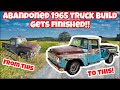 ABANDONED 65 TRUCK BUILD IS FINISHED! KUSTOM HOT ROD FRAME, ENGINE, BRAKES & SUSPENSION! RAT PATINA