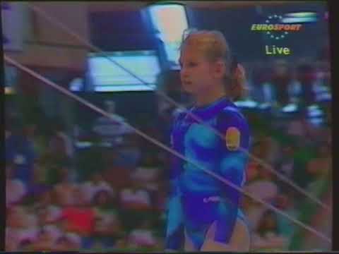 Snezana Hristakieva BUL Europeans 1992 Uneven Bars Final 