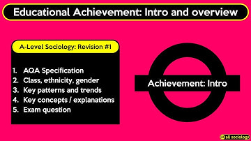 A-Level Sociologie: Onderwijsprestaties - Inleiding en overzicht