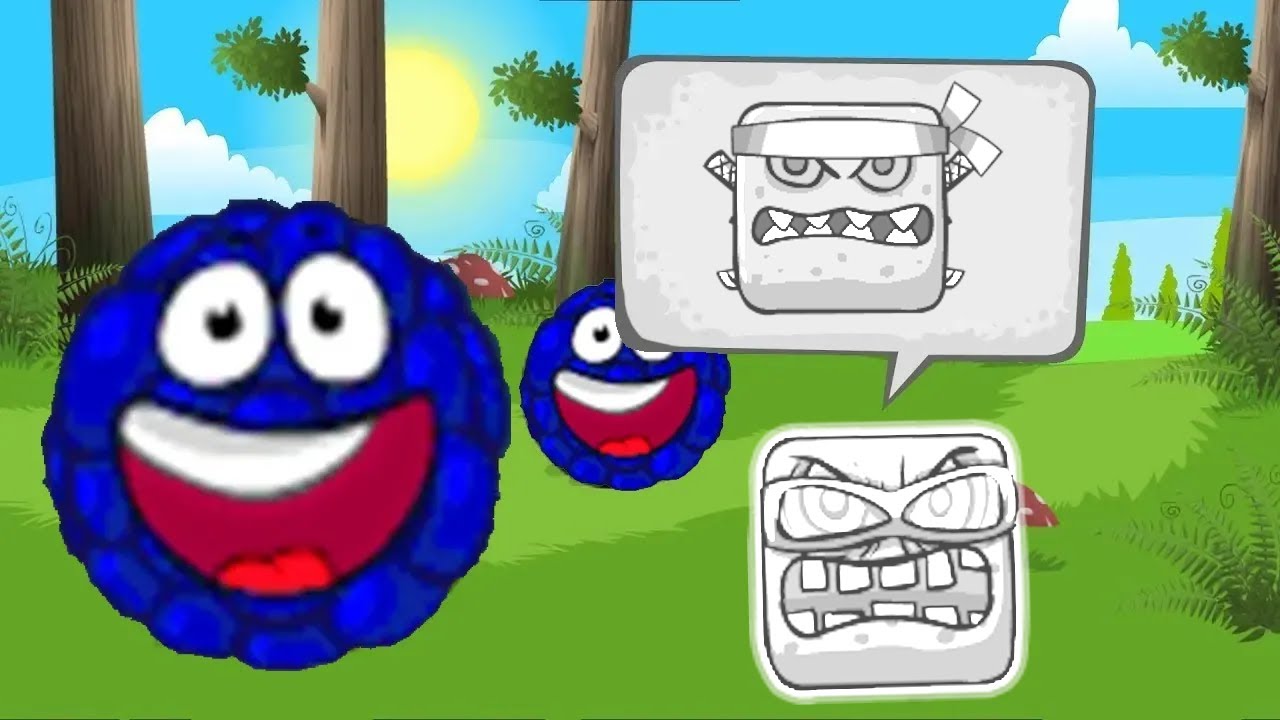 Red Ball 4 - Blue Bilberry - White Boss - All Levels - Battle for the Moon - Deep Forest Gameplay