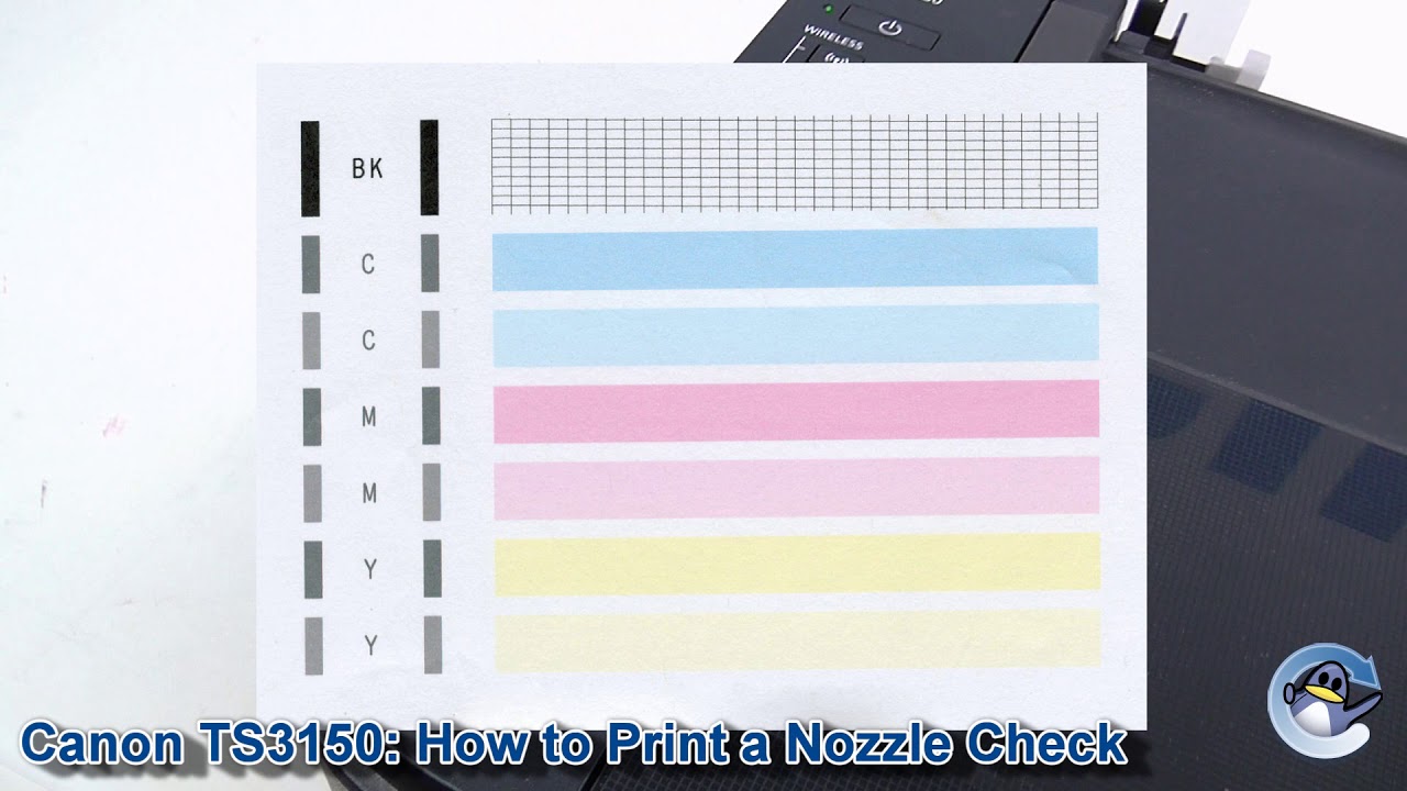 Canon Pixma TS705a: How to Print a Nozzle Check Test Page 