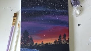 waterfall acrylic easy painting landscape