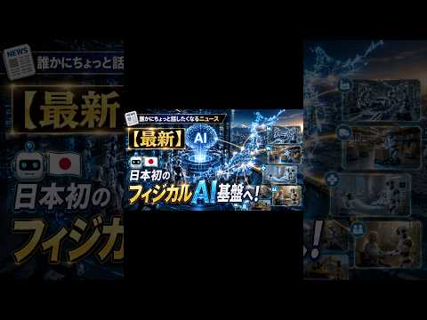 【最新】日本初の「フィジカルAI」基盤へ！