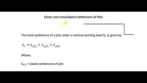 Elastic settlement of single pile and group piles
