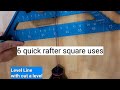 6 quick rafter square tips