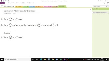 Solution of Partial Differential Equations by Direct Integration