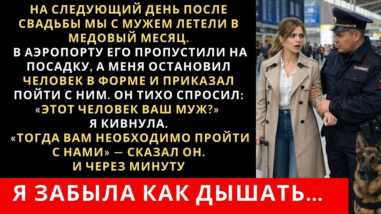 На следующий день после свадьбы мы отправлялись в медовый месяц муж прошёл а меня внезапно задержали