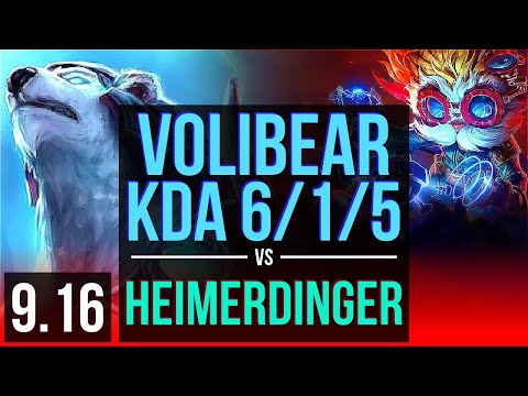 volibear-vs-heimerdinger-(top)-|-4-early-solo-kills,-kda-6/1/5,-67%-winrate-|-korea-master-|-v9.16