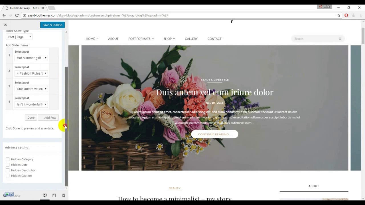 Akay Blog - Add Slider Show