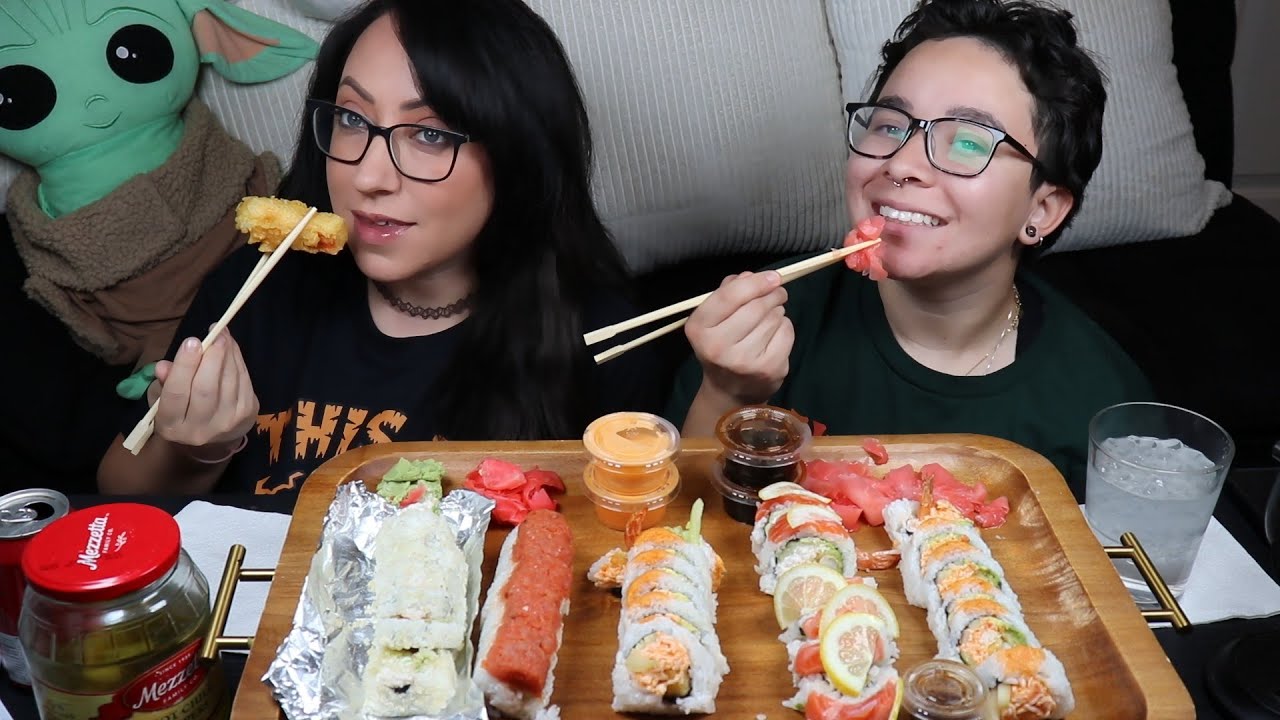 СУШИ МУКБАНГ | РЕЛАКСИРУЮЩЕЕ ПРИЕМЫ ПИЩИ