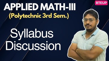 Applied Math-III (Polytechnic 3rd Semester) Syllabus Discussion@PolytechnicPathshala