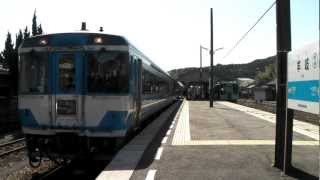 Hdキハ1852特急むろと4号牟岐駅発車 Japanese Diesel Kiha-185