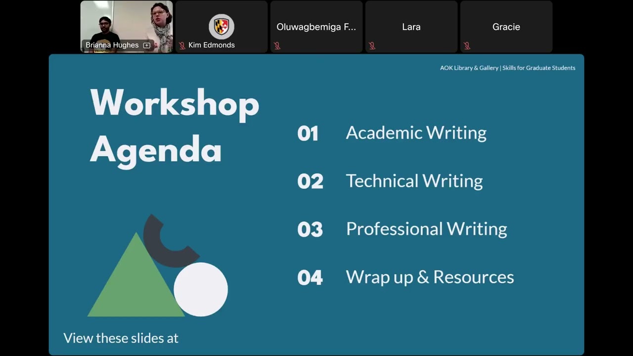 Workshop Skills for Graduate Students Professional and Technical Writing