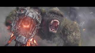 Godzilla vs Kong (2021) - Kong \& Godzilla vs MechaGodzilla (No music, no humans)