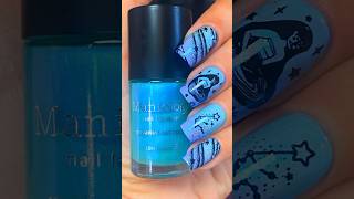 Aquarius Nail Art  #uñasfaciles #nails #nailstutorial #nailstamping #nailsvideos #aquarius