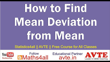 How to find Mean Deviation from Mean || ALL SERIES || Statistics4all ||
