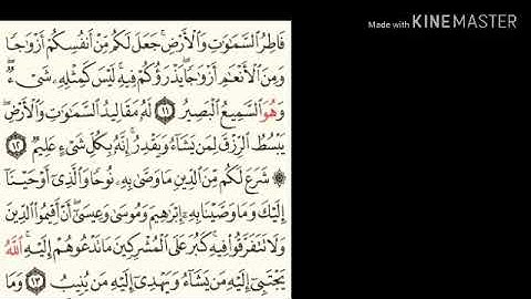 سورة الشورى - من آية ( ١١ ) إلى آية ( ١٥ ) - للقارئ : أحمد بن علي العجمي .