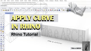 Rhino tutorial / Apply Curve in Rhino command by @TitleeMehzabeen screenshot 2