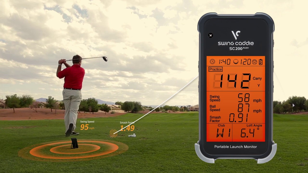 Swing Caddie SC200 Plus Portable Launch Monitor by Voice Caddie