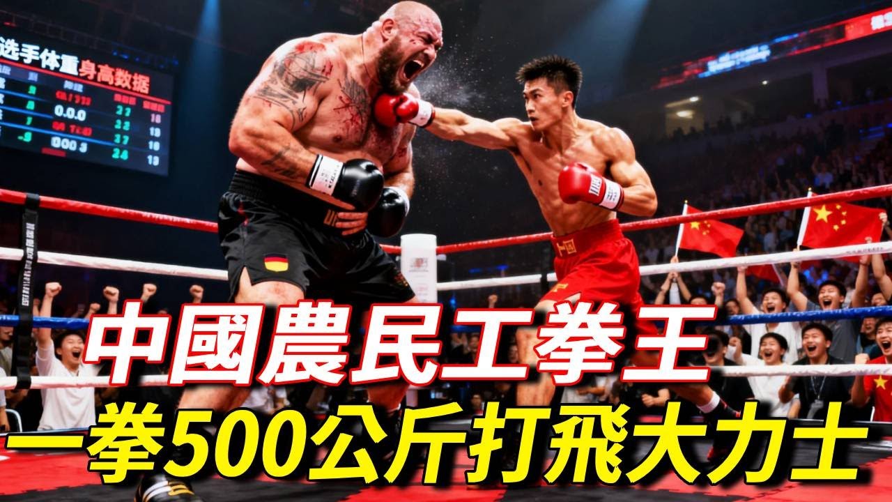農民工拳王硬剛德國大力士，一拳近500公斤，削掉日本選手5顆大牙【七尺格鬥】