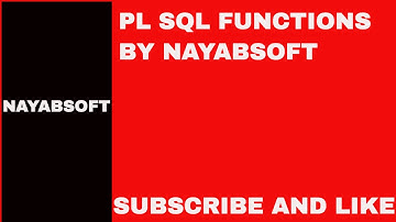 PLSQL FUNCTIONS