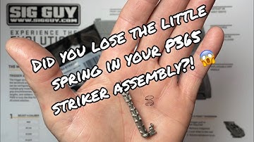 Did you lose the little spring in your SIG Sauer P365 striker assembly? 😱