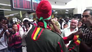 Capleton arriving in Johannesburg, South Africa for the first time