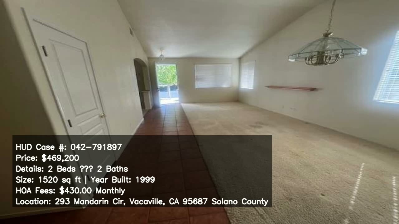 042 791897 293 Mandarin Cir Vacaville CA 95687 Solano County
