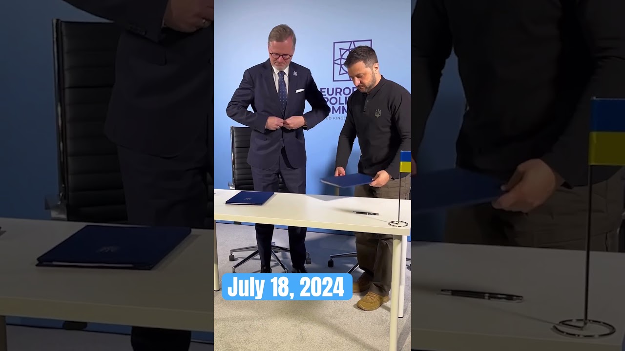 Petr Fiala Prime Minister of the Czech Republic meets Zelensky President of Ukraine